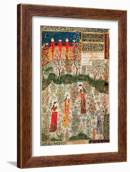 Persian Garden, 15th Century-null-Framed Giclee Print