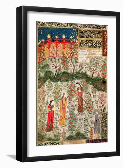 Persian Garden, 15th Century-null-Framed Giclee Print