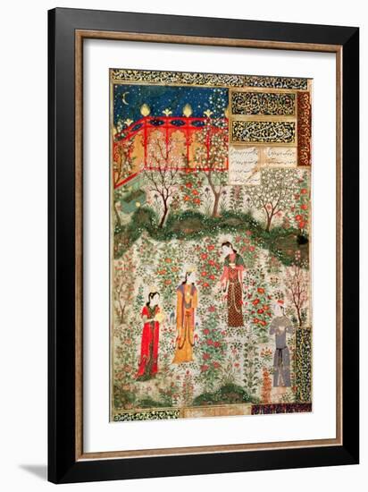 Persian Garden, 15th Century-null-Framed Giclee Print