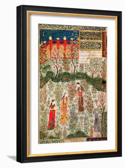 Persian Garden, 15th Century-null-Framed Giclee Print