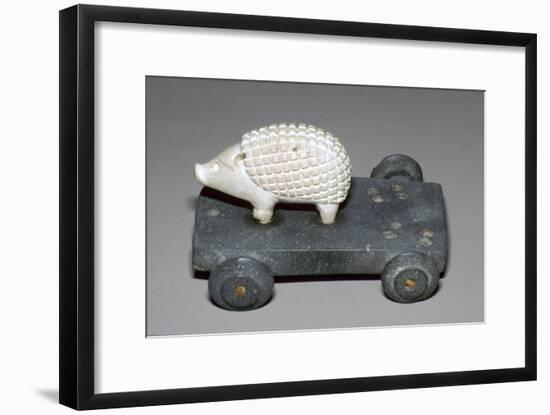 Persian hedgehog mounted on a wheeled carriage. Artist: Unknown-Unknown-Framed Giclee Print