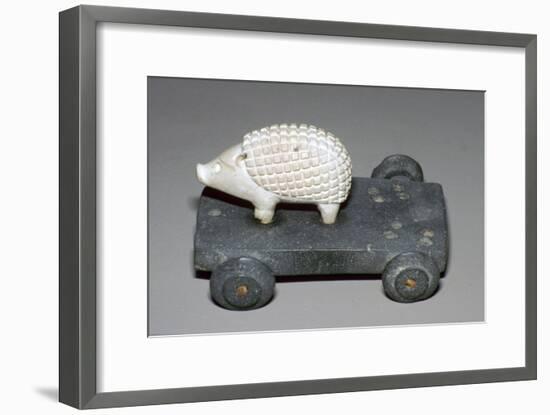 Persian hedgehog mounted on a wheeled carriage. Artist: Unknown-Unknown-Framed Giclee Print