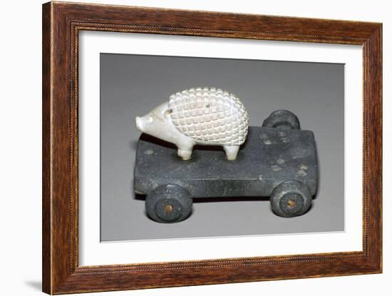 Persian hedgehog mounted on a wheeled carriage. Artist: Unknown-Unknown-Framed Giclee Print