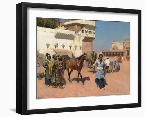 Persian Horse Dealer, Bombay, 1880s-Edwin Lord Weeks-Framed Giclee Print