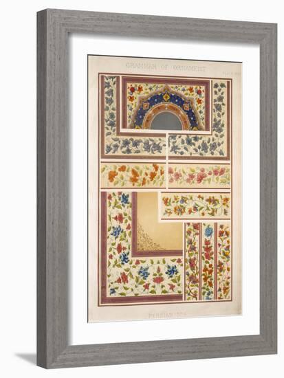 Persian No 5, Plate XLVII, from The Grammar of Ornament by Owen Jones-Owen Jones-Framed Giclee Print