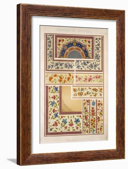 Persian No 5, Plate XLVII, from The Grammar of Ornament by Owen Jones-Owen Jones-Framed Giclee Print