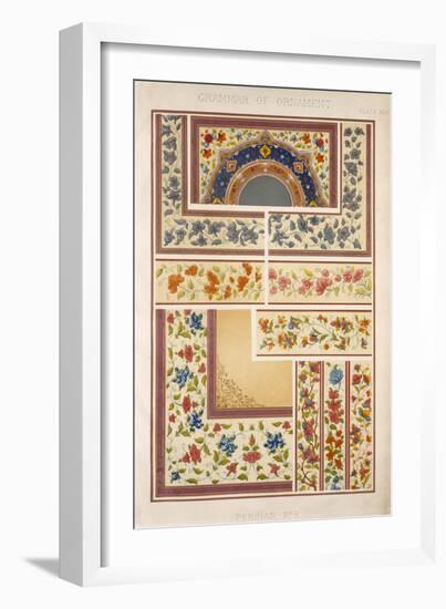 Persian No 5, Plate XLVII, from The Grammar of Ornament by Owen Jones-Owen Jones-Framed Giclee Print