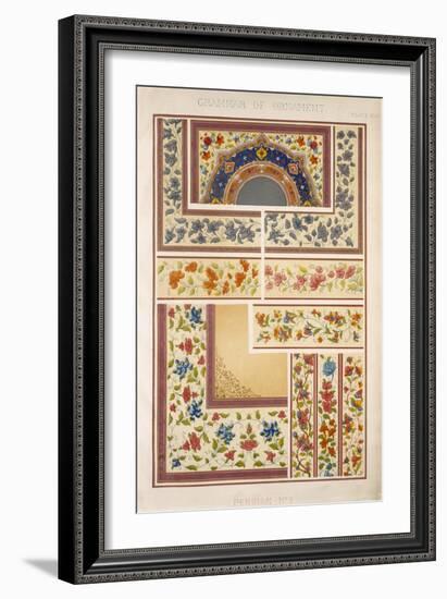 Persian No 5, Plate XLVII, from The Grammar of Ornament by Owen Jones-Owen Jones-Framed Giclee Print