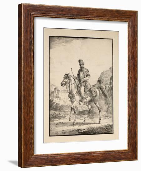 Persian on Horseback, 1820-Alexander Orlowski-Framed Giclee Print