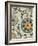 Persian Patchwork Blue Brown Tile I-Jess Aiken-Framed Art Print