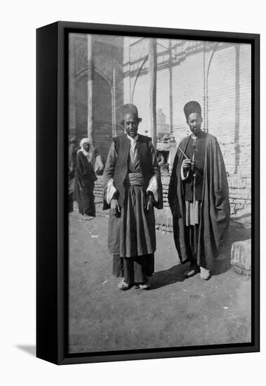 Persian Pilgrims Outside Kazimain Mosque, Iraq, 1917-1919-null-Framed Premier Image Canvas