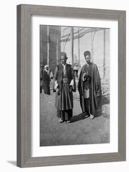 Persian Pilgrims Outside Kazimain Mosque, Iraq, 1917-1919-null-Framed Giclee Print