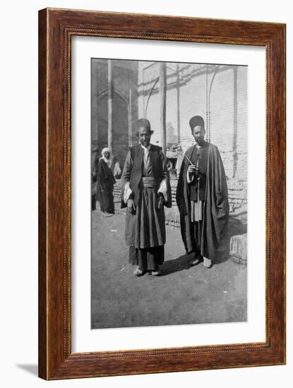 Persian Pilgrims Outside Kazimain Mosque, Iraq, 1917-1919-null-Framed Giclee Print