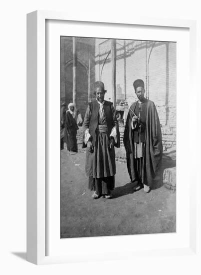 Persian Pilgrims Outside Kazimain Mosque, Iraq, 1917-1919-null-Framed Giclee Print