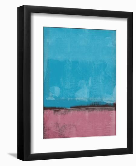 Persian Red and Blue Abstract Study-Emma Moore-Framed Art Print