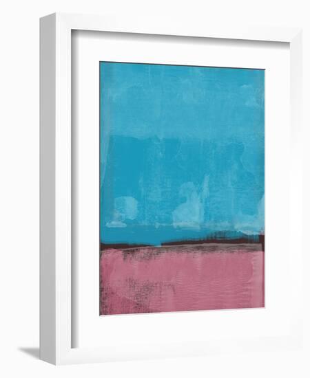 Persian Red and Blue Abstract Study-Emma Moore-Framed Art Print