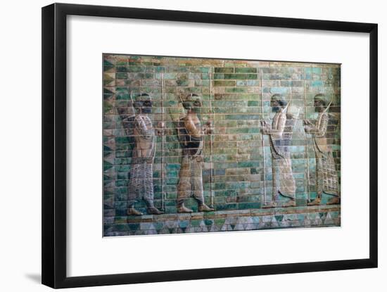 Persian relief of archers of the Persian Royal Guard. Artist: Unknown-Unknown-Framed Giclee Print