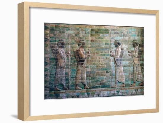 Persian relief of archers of the Persian Royal Guard. Artist: Unknown-Unknown-Framed Giclee Print