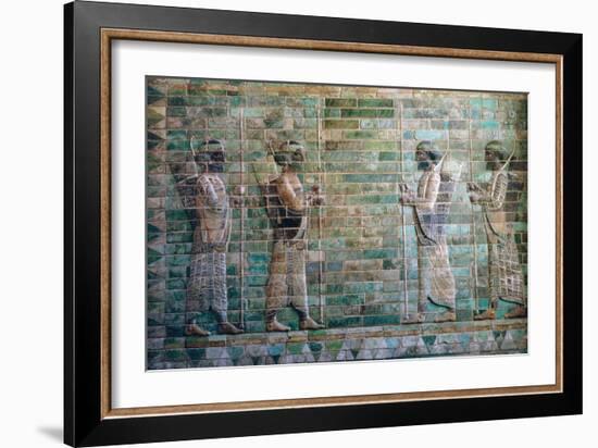 Persian relief of archers of the Persian Royal Guard. Artist: Unknown-Unknown-Framed Giclee Print