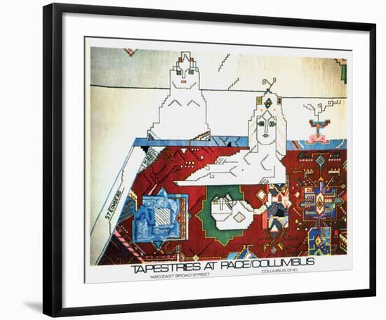 Persian Rug-Saul Steinberg-Framed Art Print