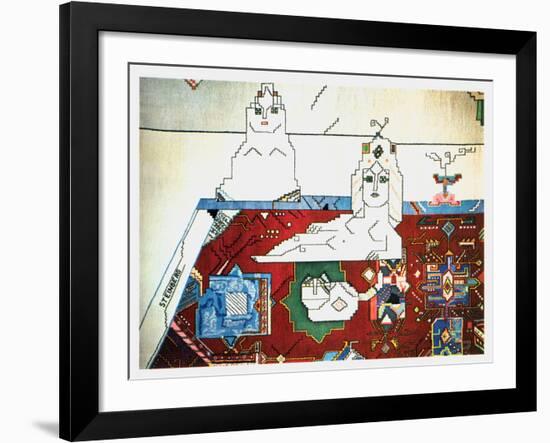 Persian Rug-Saul Steinberg-Framed Art Print