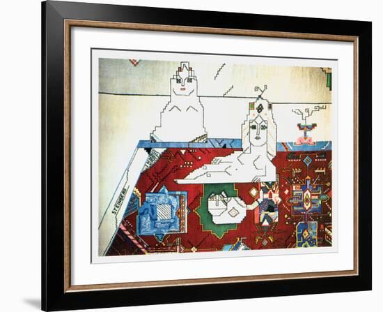 Persian Rug-Saul Steinberg-Framed Art Print