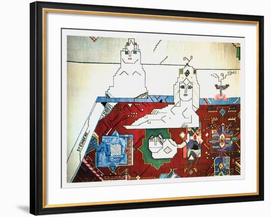 Persian Rug-Saul Steinberg-Framed Art Print