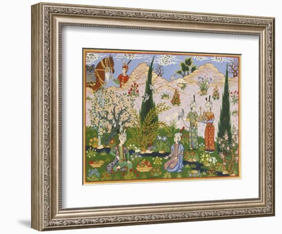 Persian Scene V-E^S^ Elmhurst-Framed Premium Giclee Print