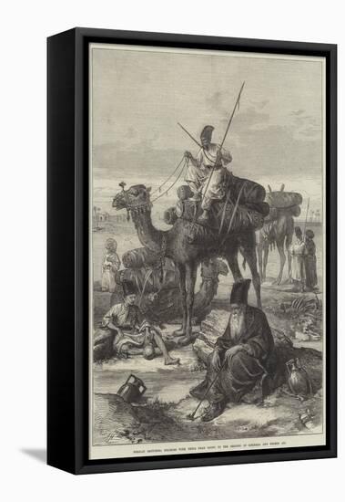 Persian Sketches, Pilgrims with their Dead Going to the Shrines of Kerbala and Meshid Ali-Arthur Hopkins-Framed Premier Image Canvas