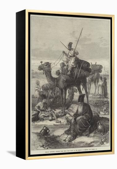 Persian Sketches, Pilgrims with their Dead Going to the Shrines of Kerbala and Meshid Ali-Arthur Hopkins-Framed Premier Image Canvas