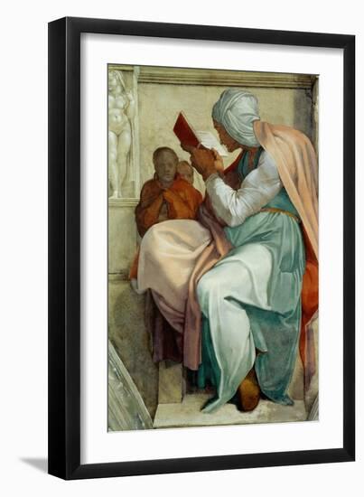 Persian Sybil, Sistine Chapel Ceiling, 1508-12 (Fresco)-Michelangelo Buonarroti-Framed Giclee Print