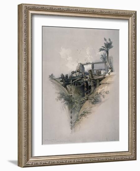 Persian Water-Wheel, Used For Irrigation in Nubia-David Roberts-Framed Giclee Print