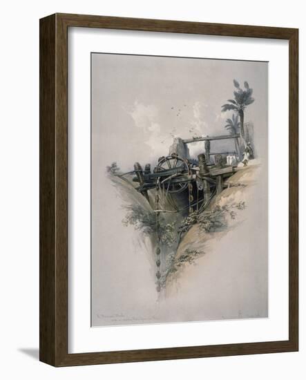 Persian Water-Wheel, Used For Irrigation in Nubia-David Roberts-Framed Giclee Print