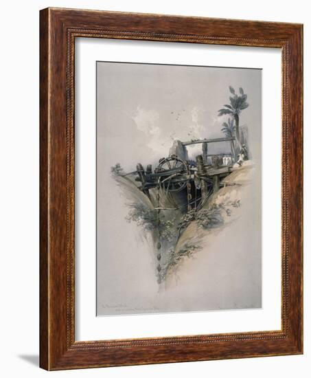 Persian Water-Wheel, Used For Irrigation in Nubia-David Roberts-Framed Giclee Print