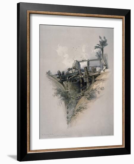 Persian Water-Wheel, Used For Irrigation in Nubia-David Roberts-Framed Giclee Print