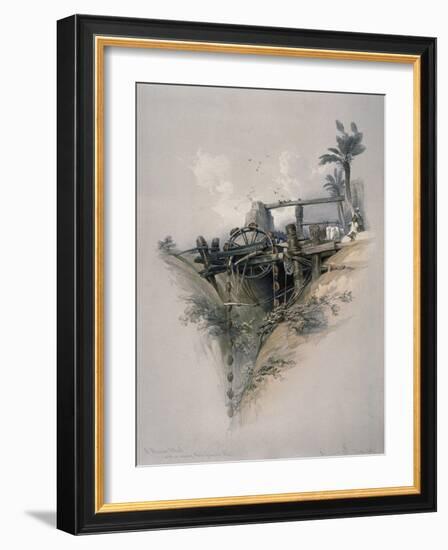 Persian Water-Wheel, Used For Irrigation in Nubia-David Roberts-Framed Giclee Print