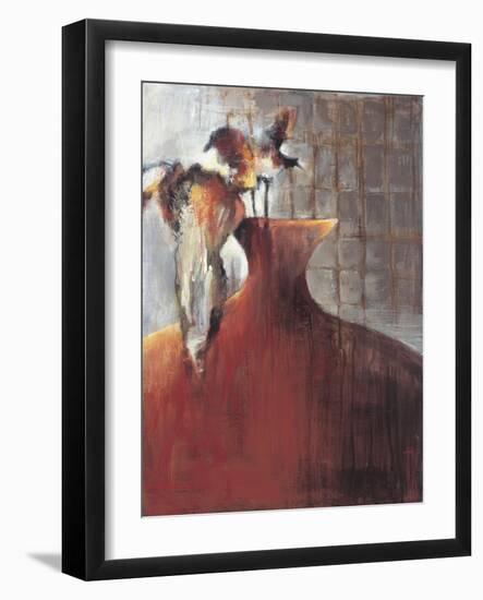 Persimmon Vase I-Terri Burris-Framed Art Print