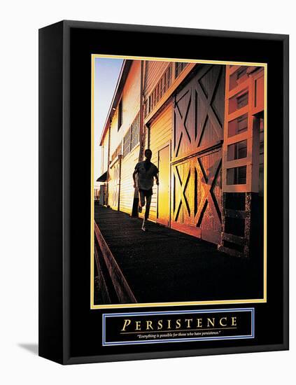 Persistence - Runner-unknown unknown-Framed Stretched Canvas