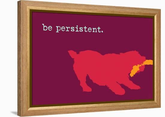 Persistent - Red Version-Dog is Good-Framed Stretched Canvas