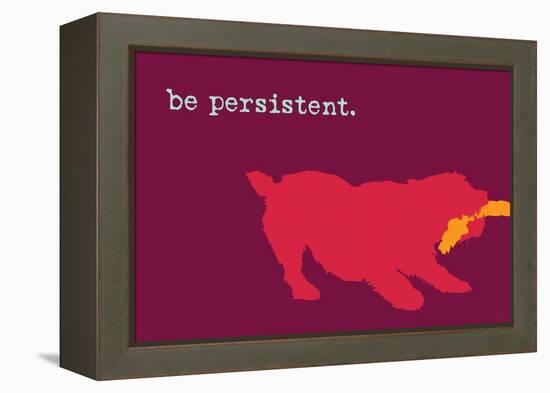 Persistent - Red Version-Dog is Good-Framed Stretched Canvas