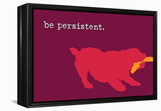 Persistent - Red Version-Dog is Good-Framed Stretched Canvas