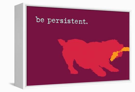 Persistent - Red Version-Dog is Good-Framed Stretched Canvas