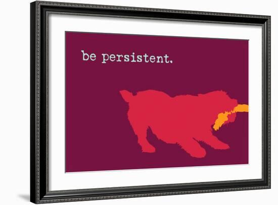 Persistent - Red Version-Dog is Good-Framed Art Print