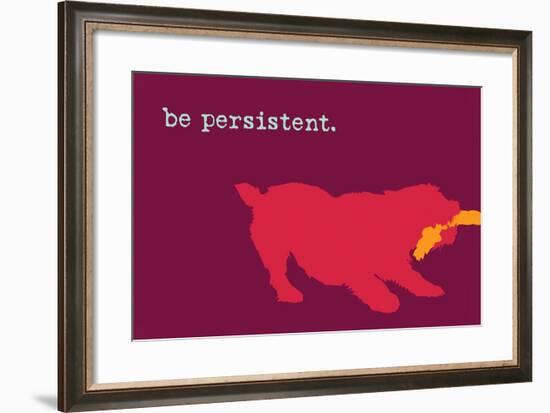 Persistent - Red Version-Dog is Good-Framed Art Print