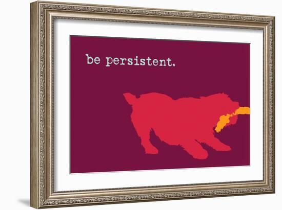Persistent - Red Version-Dog is Good-Framed Art Print