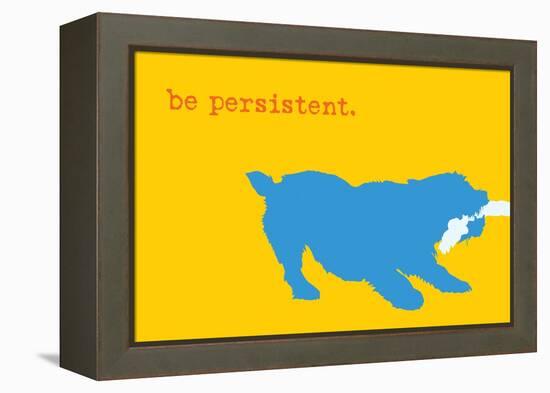 Persistent - Yellow Version-Dog is Good-Framed Stretched Canvas