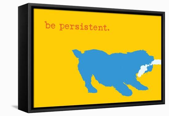 Persistent - Yellow Version-Dog is Good-Framed Stretched Canvas
