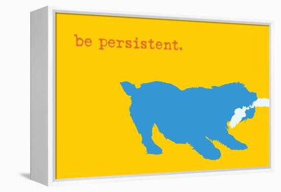 Persistent - Yellow Version-Dog is Good-Framed Stretched Canvas