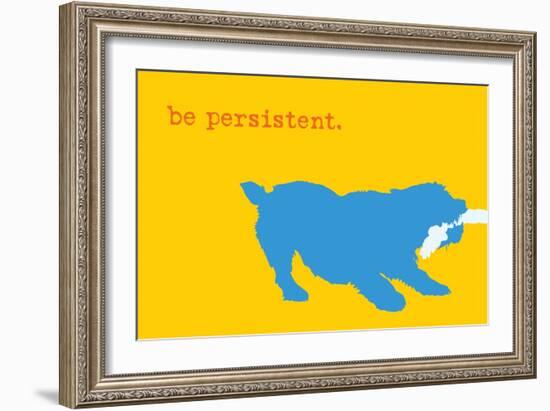 Persistent - Yellow Version-Dog is Good-Framed Art Print