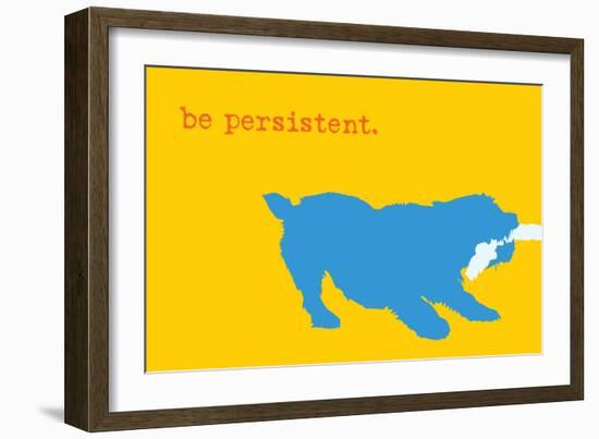 Persistent - Yellow Version-Dog is Good-Framed Art Print